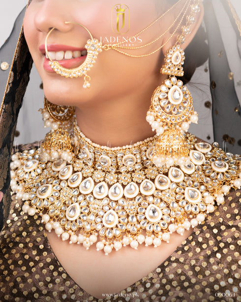 Pure Indian Jadeno Luxe Statement Kundan Bridal Set